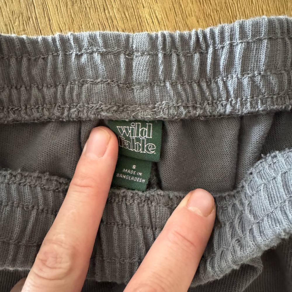Women's Mid-Rise Dorm Shorts - Wild Fable Gray S: Cotton Jersey,  3.5" Inseam - Picture 5 of 5